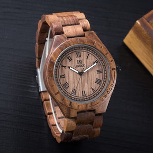 Mens Watches UWOOD Luxury Brand Quartz Watch Casual Bamboo Wood Watch Male Wristwatches Quartz-Watch Relogio Masculino as Gifts