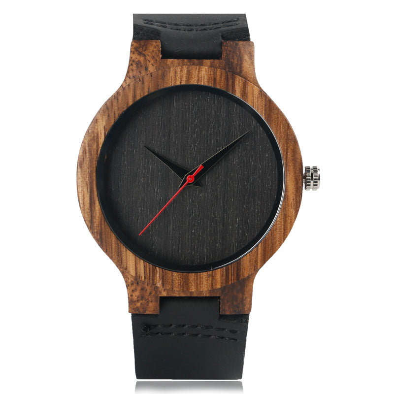 Wooden Watches Quartz Watch Men 2017 Bamboo Modern Wristwatch Analog Nature Wood Fashion Soft Leather Creative Birthday Gifts