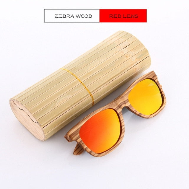 KITHDIA New 100% Real Zebra Wood Sunglasses Polarized Handmade Bamboo Mens Sunglass Sun glasses Men Gafas Oculos De Sol Madera