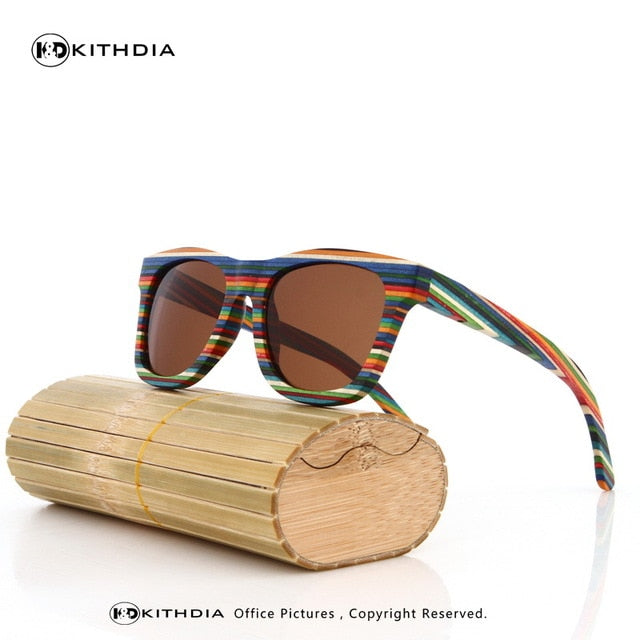 EZREAL Original Wooden Bamboo Sunglasses Men Women Mirrored UV400 Sun Glasses Real Wood Shades Goggles Sunglases Male