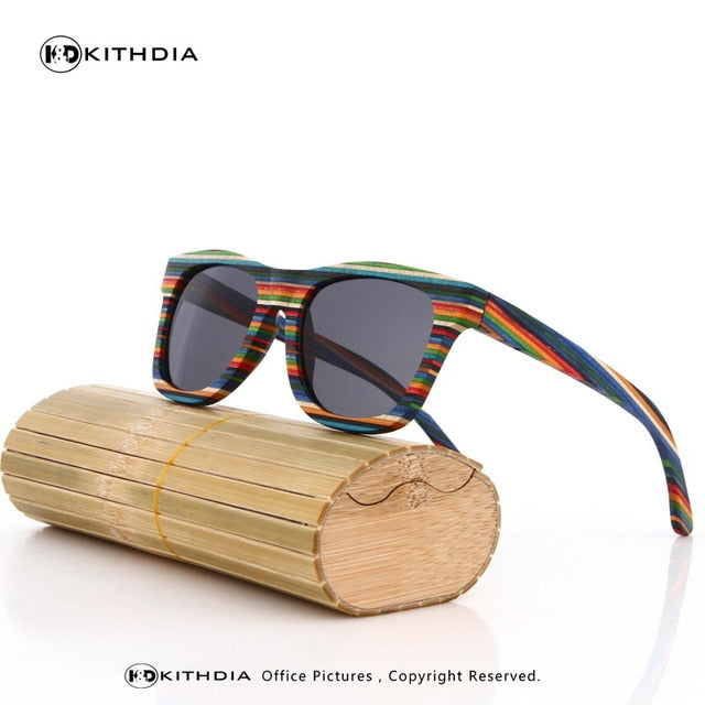 EZREAL Original Wooden Bamboo Sunglasses Men Women Mirrored UV400 Sun Glasses Real Wood Shades Goggles Sunglases Male