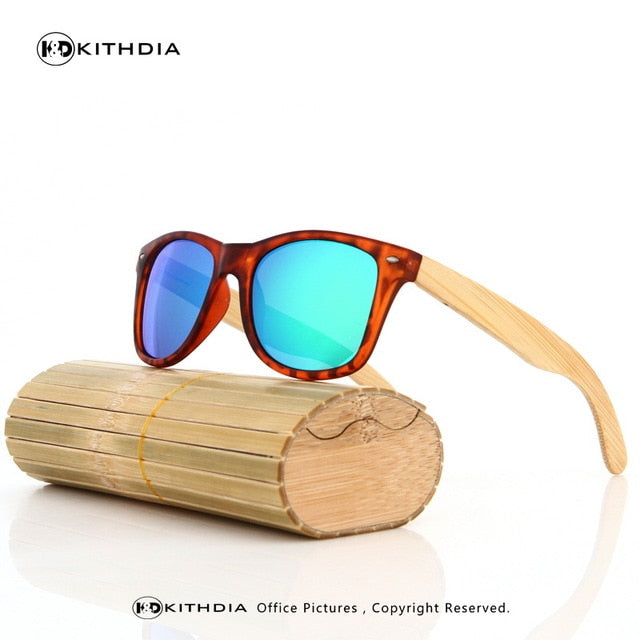 EZREAL Original Wooden Bamboo Sunglasses Men Women Mirrored UV400 Sun Glasses Real Wood Shades Goggles Sunglases Male