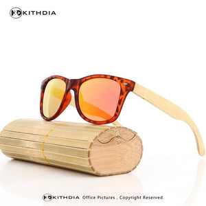 EZREAL Original Wooden Bamboo Sunglasses Men Women Mirrored UV400 Sun Glasses Real Wood Shades Goggles Sunglases Male