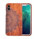 Natural Wood Case For iphone X 8 7 6 6s Plus SE 5 5s Samsung Galaxy Note 8 S6 S7edge S8 S9Plus Cover Retro Embossed Wooden Coque