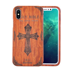 Natural Wood Case For iphone X 8 7 6 6s Plus SE 5 5s Samsung Galaxy Note 8 S6 S7edge S8 S9Plus Cover Retro Embossed Wooden Coque