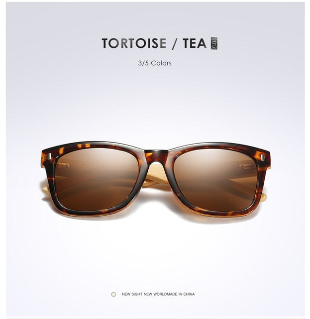 Eyecrafters 2018 Retro Bamboo Wood Sunglasses Polarized Men Women Brand Designer Goggles Tortoise Brown Mirrored Coating Eyewear