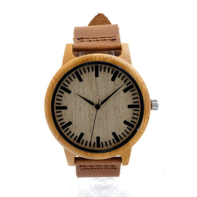 BOBO BIRD Mens Watches Top Brand Luxury Women Watch Wood Bamboo Wristwatches with Leather Strap relogio masculino DROP SHIPPING
