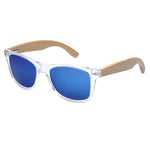 BOBO BIRD Handmade Polarized Sunglasses Women Men With Colorful Lens Transparent Plastic Frame Bamboo Legs Fashion Gifts CG008