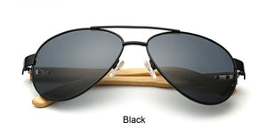 Ralferty Vintage Pilot Wood Sunglasses Men Women UV400 Gradient Sun Glasses Driver Sport Eyewear Original Bamboo Sunglass Male