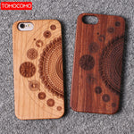 Real Bamboo Stereo Pattern Wood Case For iPhone 7 6Plus 8 8Plus XS Max Case Coque Phone Accessories For SAMSUNG S9 Plus Cover