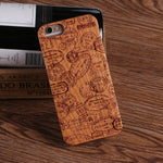 Real Bamboo Stereo Pattern Wood Case For iPhone 7 6Plus 8 8Plus XS Max Case Coque Phone Accessories For SAMSUNG S9 Plus Cover