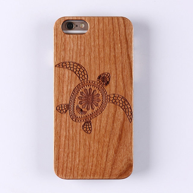 Real Bamboo Stereo Pattern Wood Case For iPhone 7 6Plus 8 8Plus XS Max Case Coque Phone Accessories For SAMSUNG S9 Plus Cover