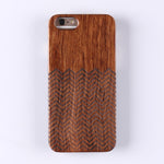 Real Bamboo Stereo Pattern Wood Case For iPhone 7 6Plus 8 8Plus XS Max Case Coque Phone Accessories For SAMSUNG S8 S9 plus