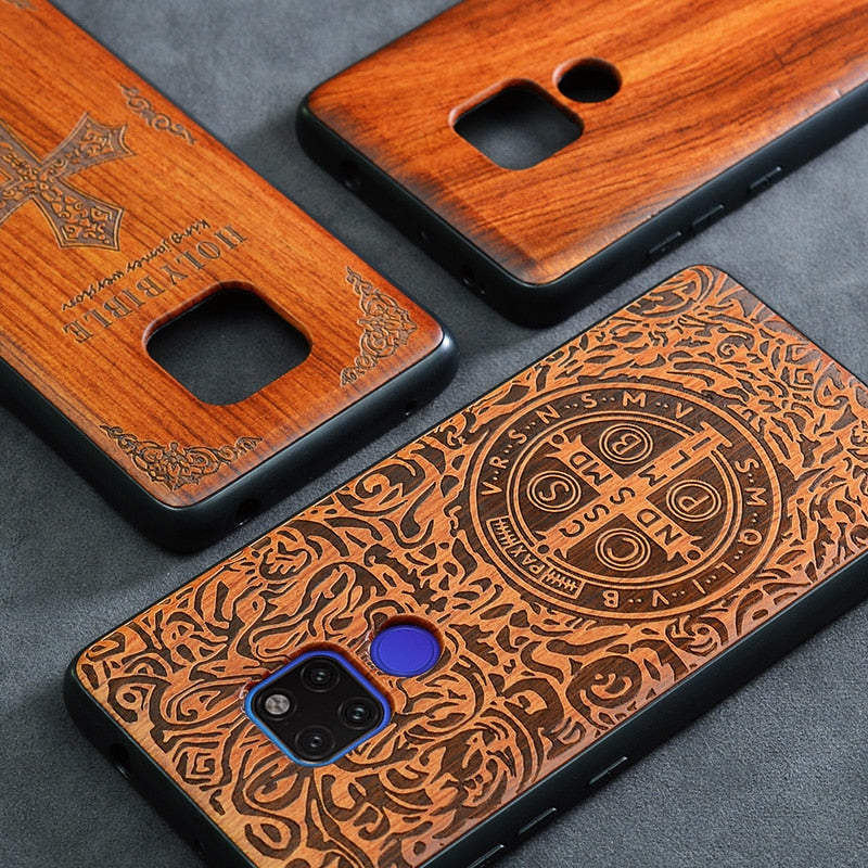 2019 New Huawei Mate 20 Pro Case Slim Wood Back Cover TPU Bumper Case For Huawei Mate 20X Phone Cases Mate20