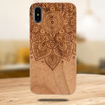 Laser Engraving Real Wood Cell Phone Case for iPhone XS MAX XR 7 8PLUS X Wooden Unique Shock Customized Bamboo Phone Cover Shell