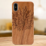 Laser Engraving Real Wood Cell Phone Case for iPhone XS MAX XR 7 8PLUS X Wooden Unique Shock Customized Bamboo Phone Cover Shell