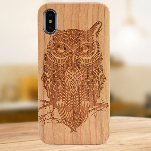 Laser Engraving Real Wood Cell Phone Case for iPhone XS MAX XR 7 8PLUS X Wooden Unique Shock Customized Bamboo Phone Cover Shell