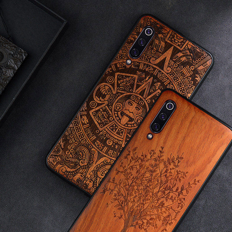 2019 New For Xiaomi Mi 9 Case Slim Wood Back Cover TPU Bumper Case On Xiaomi Mi 9 Xiomi Mi9 SE Phone Cases