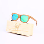 Angcen Ladies Sunglasses Women Polarized Retro Vintage Sun glasses Men wood bamboo sunglasses brand designer square glasses