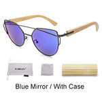 Ralferty Bamboo Sunglasses Women Cat Eye Retro Pink Vintage Sun Glasses UV400 Wood Sunglass 2019 New Quality Eyewear Oculo K1585