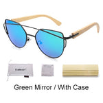 Ralferty Bamboo Sunglasses Women Cat Eye Retro Pink Vintage Sun Glasses UV400 Wood Sunglass 2019 New Quality Eyewear Oculo K1585