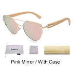 Ralferty Bamboo Sunglasses Women Cat Eye Retro Pink Vintage Sun Glasses UV400 Wood Sunglass 2019 New Quality Eyewear Oculo K1585