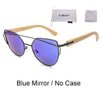 Ralferty Bamboo Sunglasses Women Cat Eye Retro Pink Vintage Sun Glasses UV400 Wood Sunglass 2019 New Quality Eyewear Oculo K1585