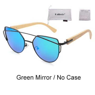 Ralferty Bamboo Sunglasses Women Cat Eye Retro Pink Vintage Sun Glasses UV400 Wood Sunglass 2019 New Quality Eyewear Oculo K1585