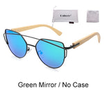 Ralferty Bamboo Sunglasses Women Cat Eye Retro Pink Vintage Sun Glasses UV400 Wood Sunglass 2019 New Quality Eyewear Oculo K1585