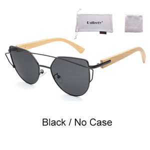 Ralferty Bamboo Sunglasses Women Cat Eye Retro Pink Vintage Sun Glasses UV400 Wood Sunglass 2019 New Quality Eyewear Oculo K1585