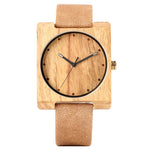Men's Wooden Watch, Unique Square Dial Simple Design Wooden Watches for Men Women, Eco-friendly Natural Wooden Watch for Love's