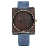 Men's Wooden Watch, Unique Square Dial Simple Design Wooden Watches for Men Women, Eco-friendly Natural Wooden Watch for Love's