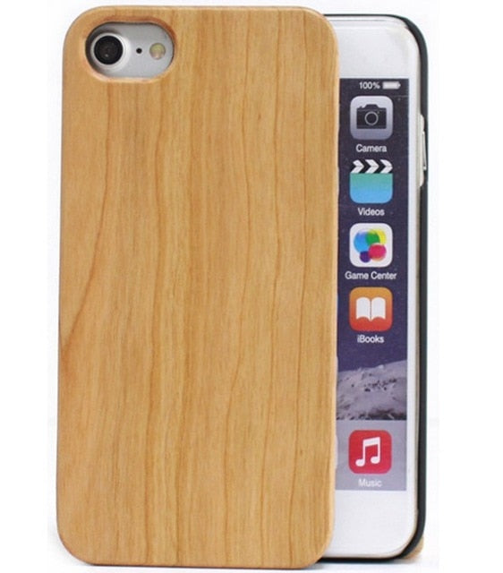 Laser Engraving Real Wood Cell Phone Case for iPhone XS MAX XR 7 8PLUS X Wooden Unique Shock Customized Bamboo Phone Cover Shell